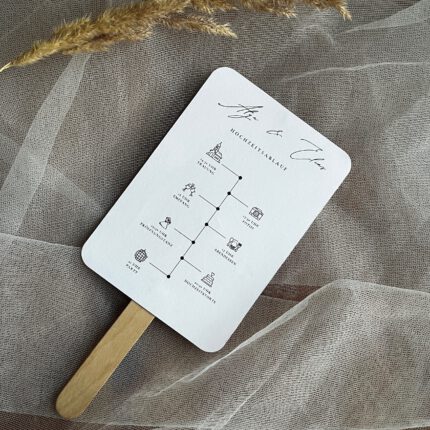 Hochzeitsfächer mit Programm