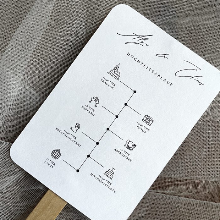 Hochzeitsfächer mit Programm – Bild 2