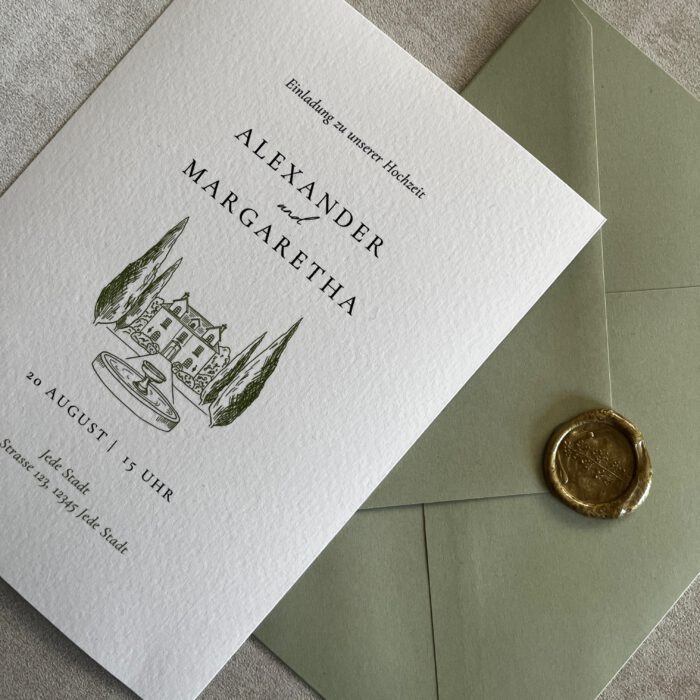 Hochzeitseinladung „Green Elegance“ – Bild 3