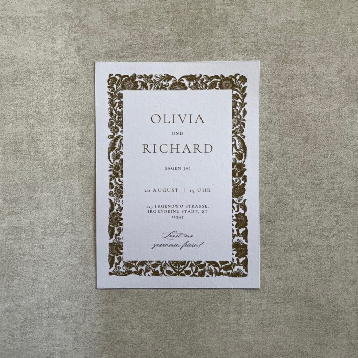 Hochzeitseinladung „Romance“ – Bild 1