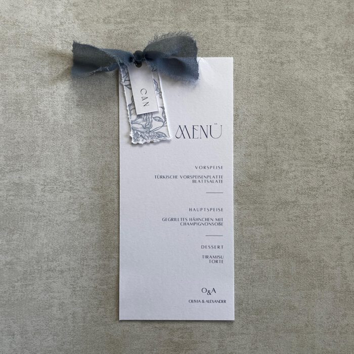 Menükarte "Dusty Blue" – Bild 1