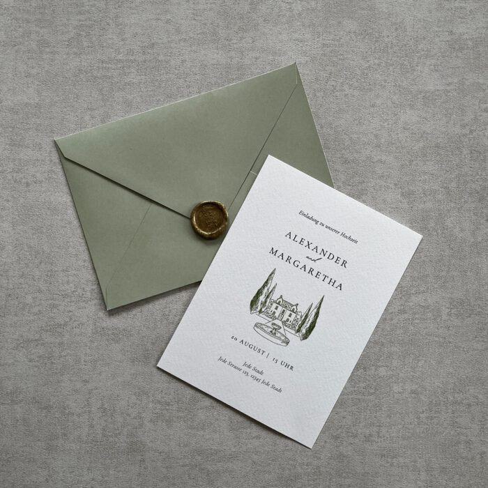 Hochzeitseinladung „Green Elegance“ – Bild 2